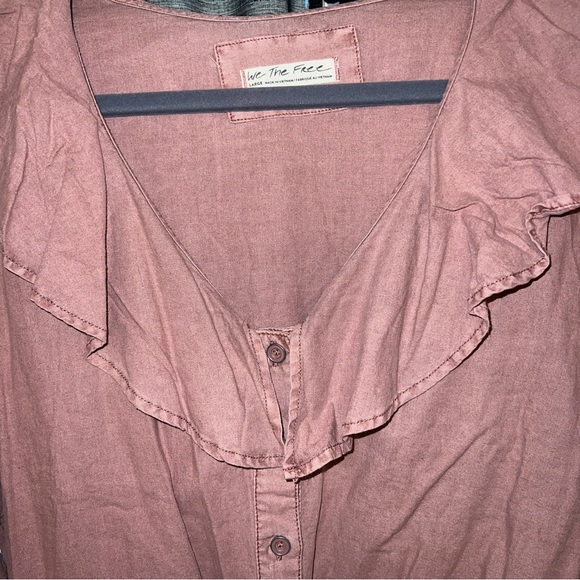 Free People Dusty Pink Button Down - Picture 4 of 9